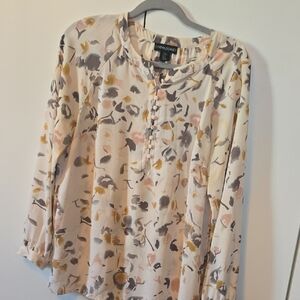 Cynthia Rowley Cream Floral Blouse